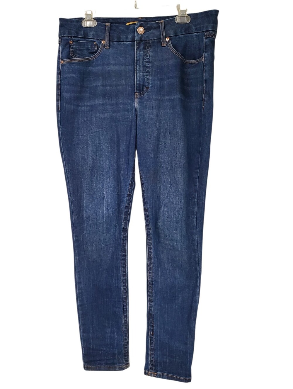 Seven7 Dark Wash Tummyless High Rise Skinny Classic Preppy Boot Friendly Size 14